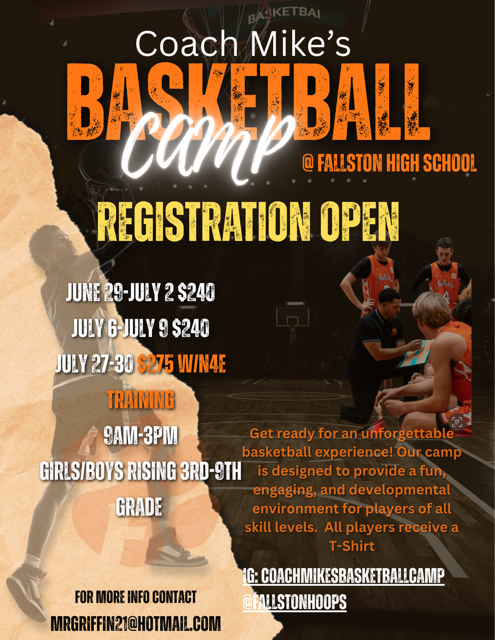 Black and Orange Greyscale Photo Basketball Tournament Flyer